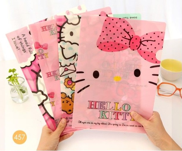 【貓凱特韓國文具精品】Hello Kitty A4單頁文件夾 資料袋票據夾